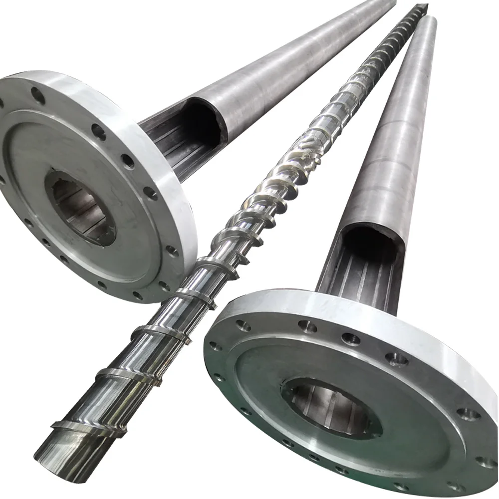 Bimetallic Screw and Barrel for Pp/pe/pvc Pipe Recycling Extruder Machine
Bimetallic Screw and Barrel for Pp/pe/pvc Pipe Recycling Extruder Machine