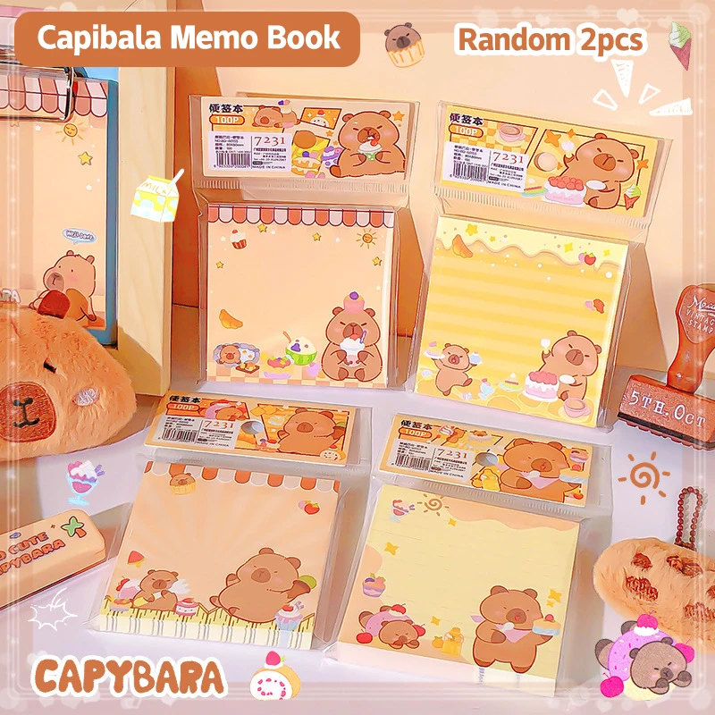 2Pcs Kawaii Stationery School Supplies Cartoon Cute Capybara Mini Portable Notebook Cute Sticky Note Daily Notepads Gifts
2Pcs Kawaii Stationery School Supplies Cartoon Cute Capybara Mini Portable Notebook Cute Sticky Note Daily Notepads Gifts