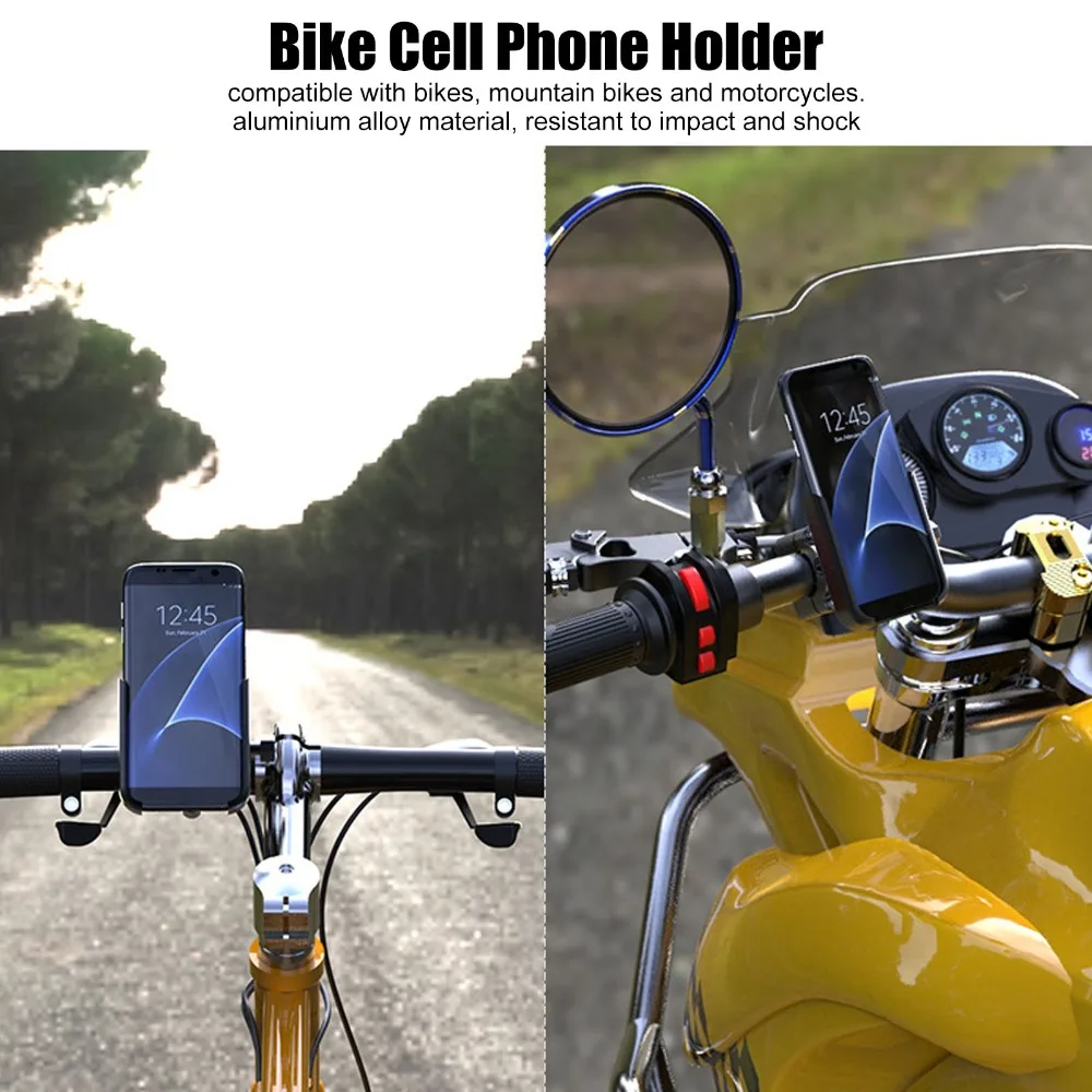 Aluminum alloy material Motorcycle Phone Holder 4-7 inch compatible Multifunctional design Riding Phone Bracket
Aluminum alloy material Motorcycle Phone Holder 4-7 inch compatible Multifunctional design Riding Phone Bracket