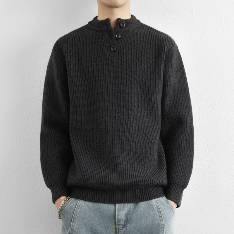 Men's Knitted Sweater f High Collar Base Layer irt Outerwear Autumn Winter Faion Brand Long Sve Polyester Fiber
Men's Knitted Sweater f High Collar Base Layer irt Outerwear Autumn Winter Faion Brand Long Sve Polyester Fiber