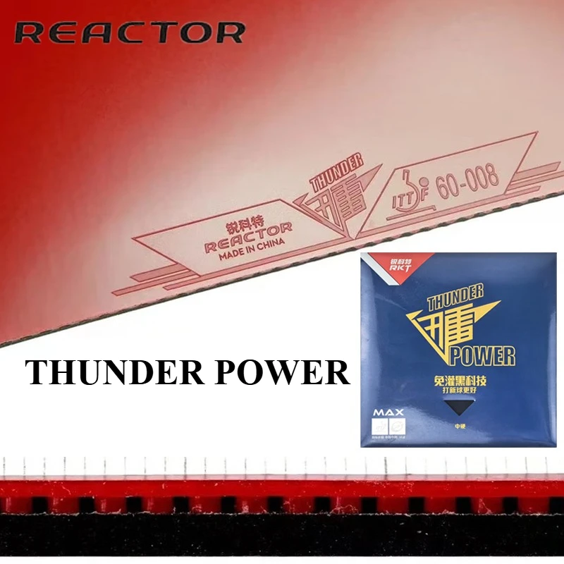 Reactor Thunder POWER Pips in Table Tennis Rubber Sheet Sticky Medium-Hard Ping Pong Rubber with Sponge Loop / Offensive Attack
Reactor Thunder POWER Pips in Table Tennis Rubber Sheet Sticky Medium-Hard Ping Pong Rubber with Sponge Loop / Offensive Attack