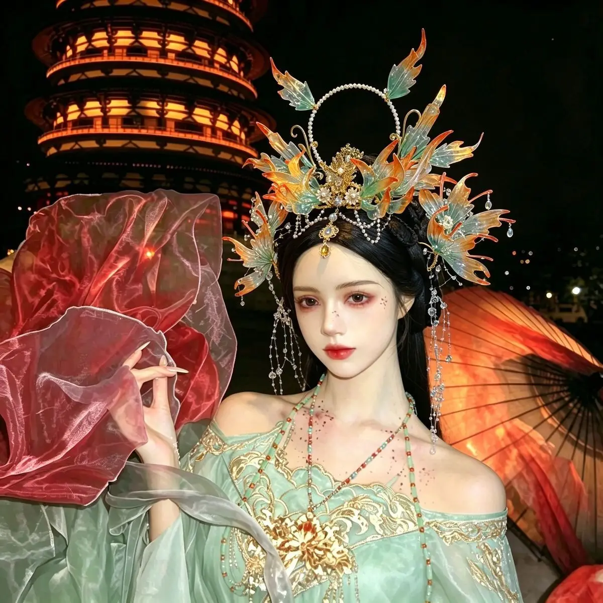 Handmade Chinese Vintage Mermaid Hair Crown Accessory Set Fairy Ancient Style Elf Princess Hair Accessories for Cosplay Hanfu
Handmade Chinese Vintage Mermaid Hair Crown Accessory Set Fairy Ancient Style Elf Princess Hair Accessories for Cosplay Hanfu