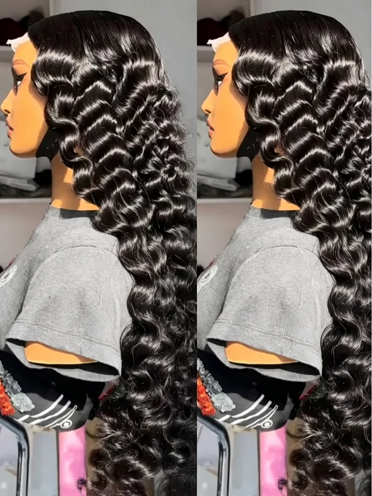 250% Density Water Wave 13x4 13x6 HD Lace Front Wigs Pre Plucked Brazilian Human Hair Transparent 360 Lace Frontal Wig 30 40 Inch Remy Hair For Black Women Loose Deep Wave Curly With Baby Hair
250% Density Water Wave 13x4 13x6 HD Lace Front Wigs Pre Plucked Brazilian Human Hair Transparent 360 Lace Frontal Wig 30 40 Inch Remy Hair For Black Women Loose Deep Wave Curly With Baby Hair