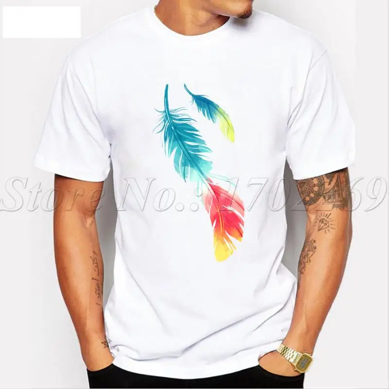 2019 Newest Men's Fashion Feather Printed T-Shirt Summer Cool Tops Fashion colorful Tees
2019 Newest Men's Fashion Feather Printed T-Shirt Summer Cool Tops Fashion colorful Tees