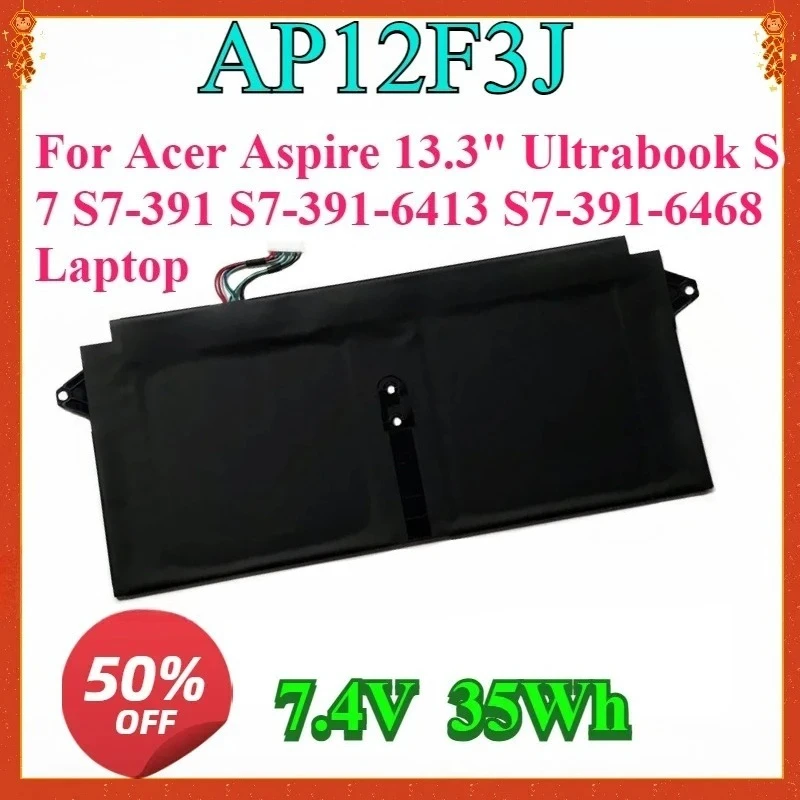 New For AP12F3J 7.4V 35WH Notebook Polymer Battery For Acer Aspire 13.3" Ultrabook S7 S7-391 S7-391-6413 S7-391-6468 Laptop
New For AP12F3J 7.4V 35WH Notebook Polymer Battery For Acer Aspire 13.3" Ultrabook S7 S7-391 S7-391-6413 S7-391-6468 Laptop