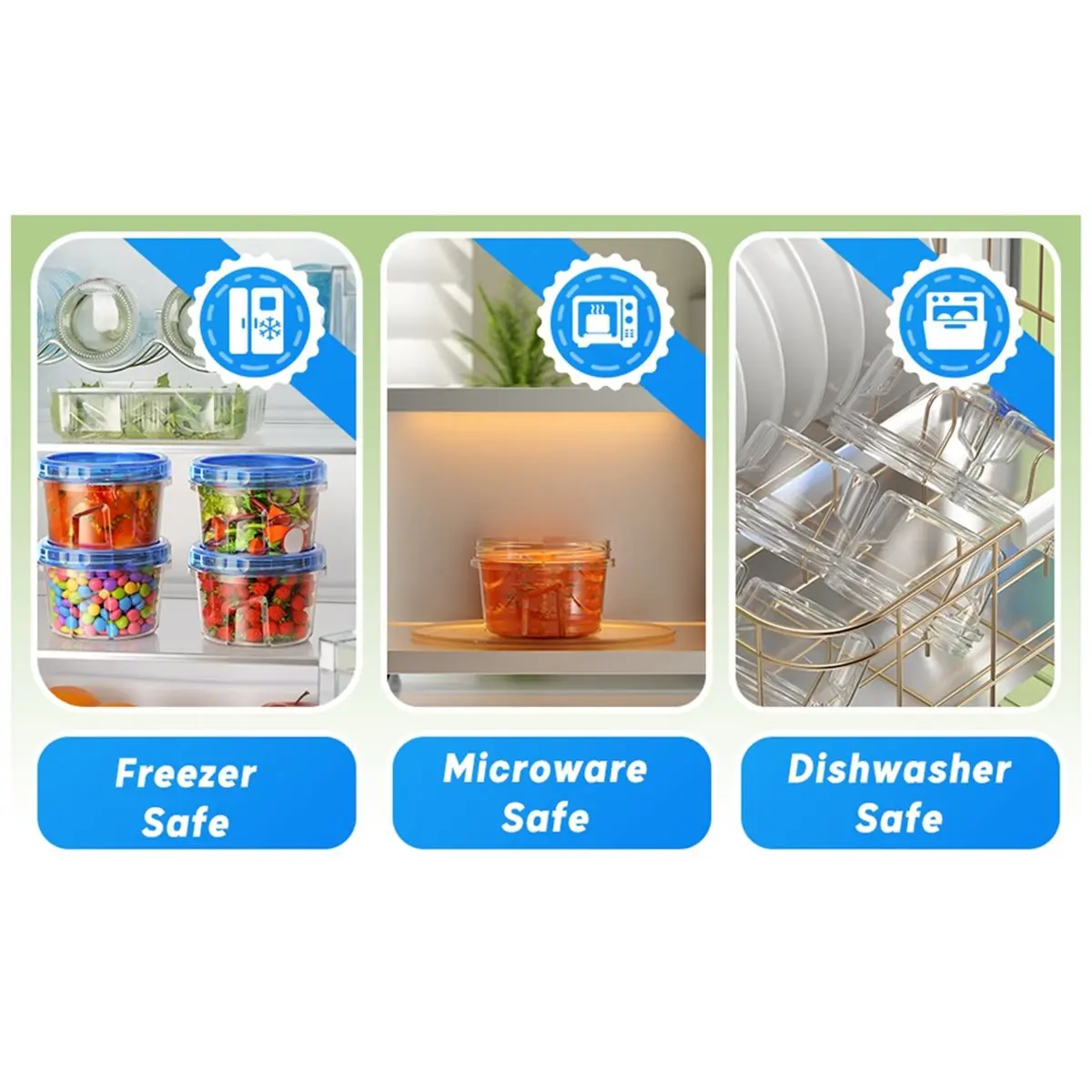 Пластиковые контейнеры для хранения пищевых продуктов, 6 шт. — безопасные для микроволновой печи и посудомоечной машины с поворотными верхними крышками
Пластиковые контейнеры для хранения пищевых продуктов, 6 шт. — безопасные для микроволновой печи и посудомоечной машины с поворотными верхними крышками