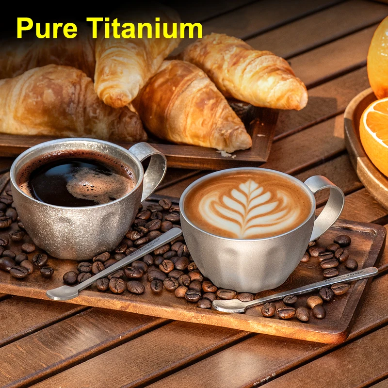 Pure Titanium Double-Layer Coffee Cup 120ml+Mixing Spoon,Anti Scalding Heat Insulation Handle,Outdoor Camping,Travel Home,A1616
Pure Titanium Double-Layer Coffee Cup 120ml+Mixing Spoon,Anti Scalding Heat Insulation Handle,Outdoor Camping,Travel Home,A1616