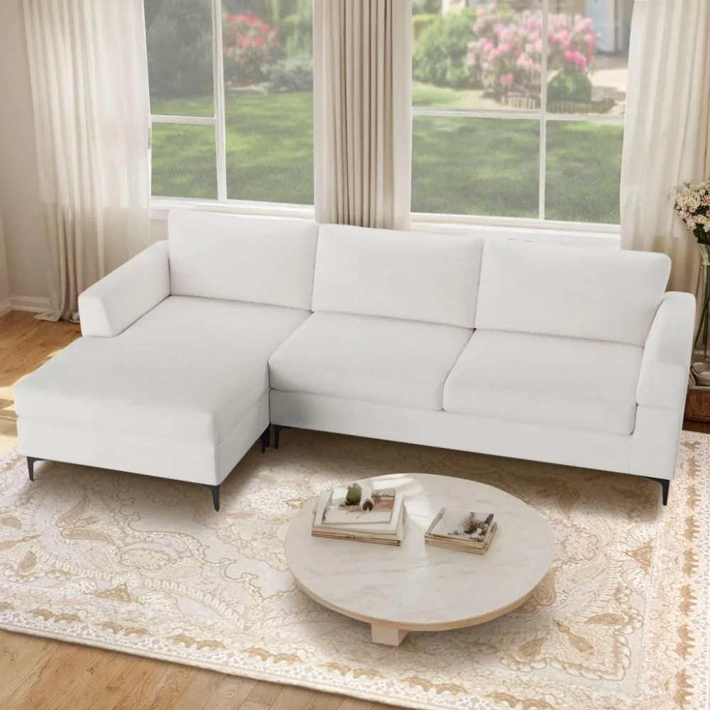 96" Cloud Velvet Sectional Sofa Couch,L Shape Couches for Living Room,3 Seat Reversible Chaise Sofa Convertible Lounge Corner
96" Cloud Velvet Sectional Sofa Couch,L Shape Couches for Living Room,3 Seat Reversible Chaise Sofa Convertible Lounge Corner