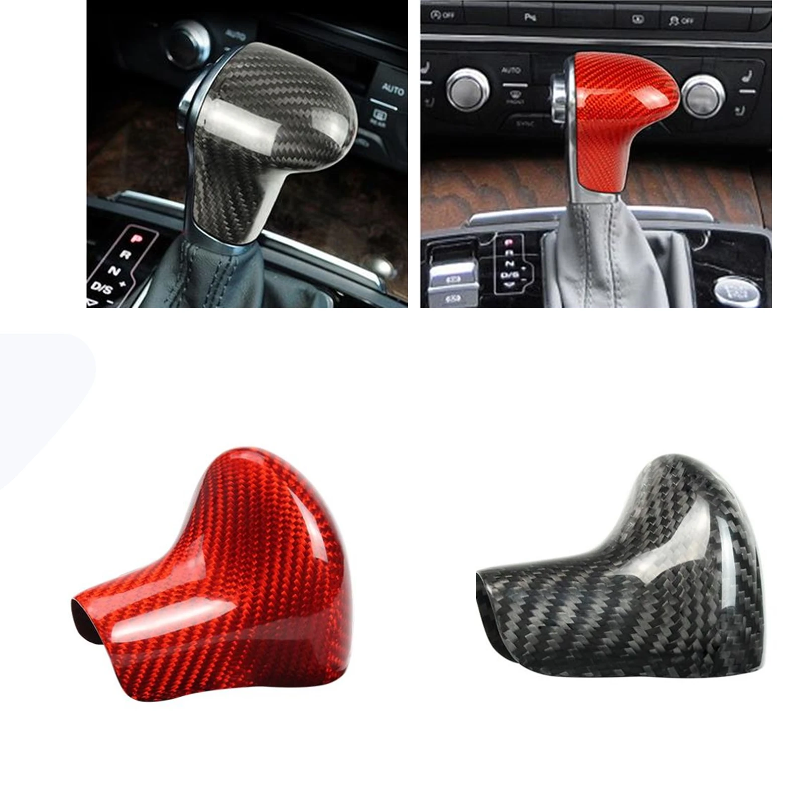 Black / Red Carbon Fiber Gear Shift Knob Cover For Audi A4(2013-2016) A5 (2012-2016) A6(2012-2015) A7(2009-2014) Q5(2013-2018)
Black / Red Carbon Fiber Gear Shift Knob Cover For Audi A4(2013-2016) A5 (2012-2016) A6(2012-2015) A7(2009-2014) Q5(2013-2018)