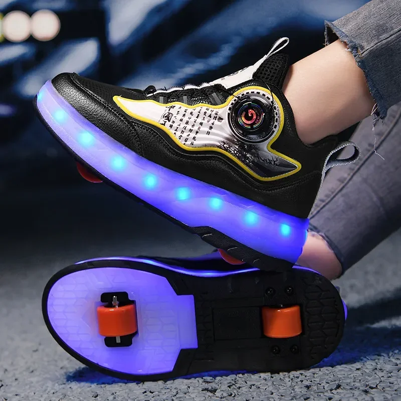 Parkour with LED Roller Skate Shoes Fashion Men 2-Wheel Retractable Sneakers with Wheels Unisex Speed Roller Skates Casual Shoes
Parkour with LED Roller Skate Shoes Fashion Men 2-Wheel Retractable Sneakers with Wheels Unisex Speed Roller Skates Casual Shoes