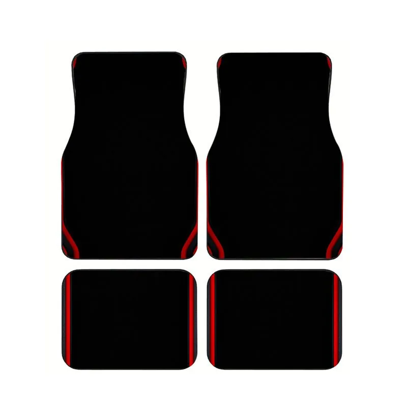 Black Red Simple Sports Style Car Floor Mats 4pcs Non-slip Waterproof Foot Pads for Racing Auto
Black Red Simple Sports Style Car Floor Mats 4pcs Non-slip Waterproof Foot Pads for Racing Auto