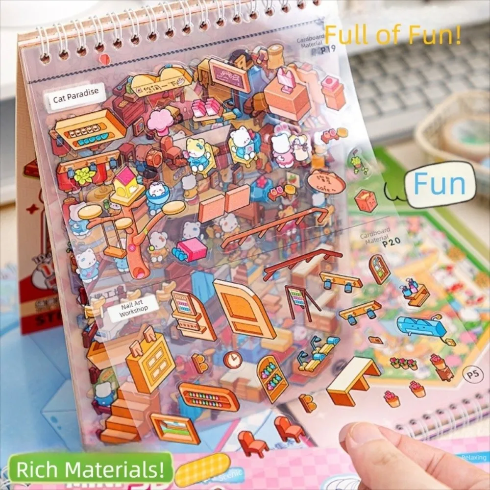 Creative Cartoon 3D Landscape Sticker Book PET Miniature House Cabin Scene Pocket Sticker DIY Sticker Cabin Scene for
Creative Cartoon 3D Landscape Sticker Book PET Miniature House Cabin Scene Pocket Sticker DIY Sticker Cabin Scene for