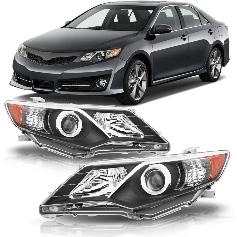 Фара в сборе, совместимая с галогенной фарой Camry L Se Le Xle 2012, 2013, пара, черный корпус, янтарный отражатель для En
Фара в сборе, совместимая с галогенной фарой Camry L Se Le Xle 2012, 2013, пара, черный корпус, янтарный отражатель для En