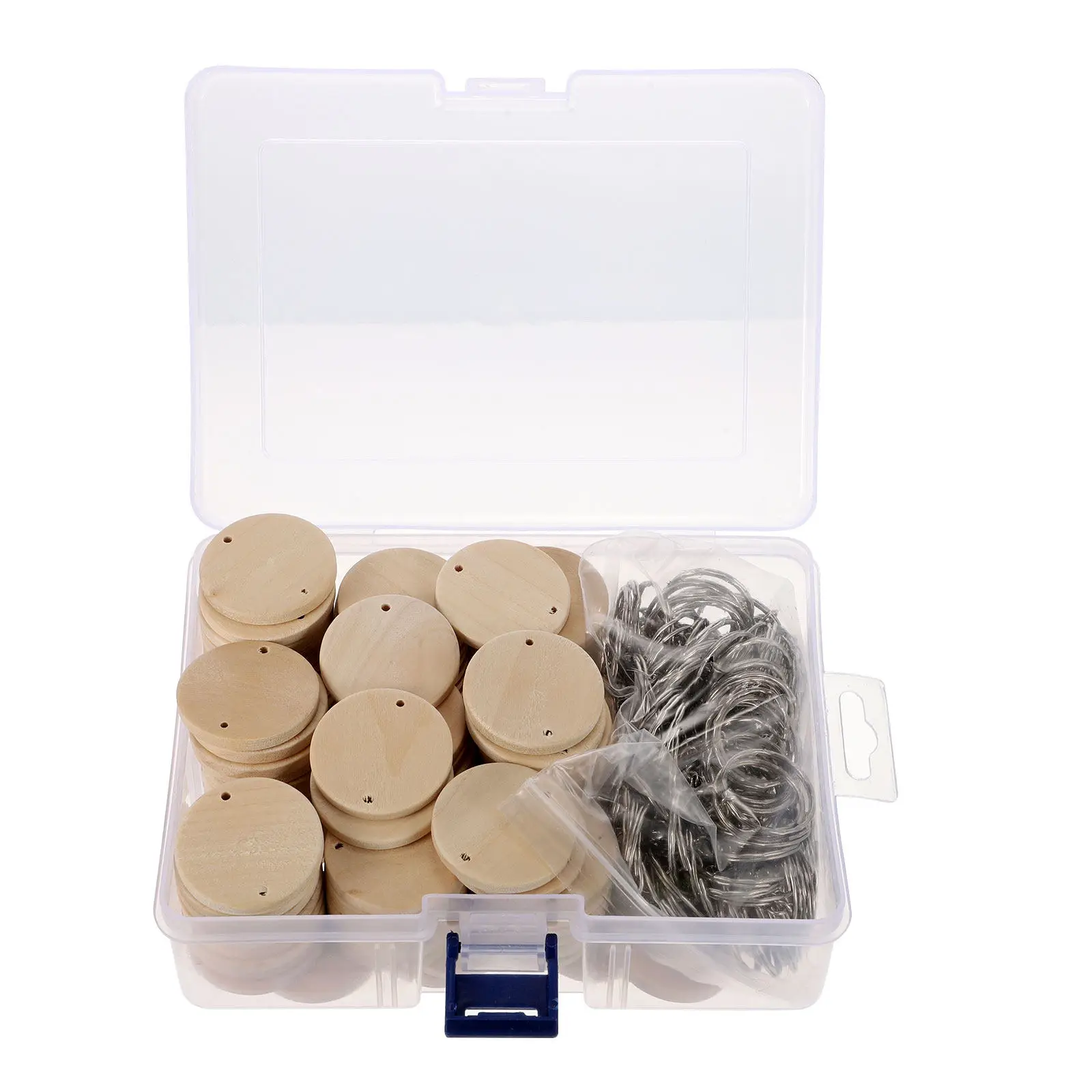 100Pcs Wooden Slices Keychain Set Natural Blank Wood Discs for DIY Crafts Ornaments with 100 Keychains Wood Discs with Keychain
100Pcs Wooden Slices Keychain Set Natural Blank Wood Discs for DIY Crafts Ornaments with 100 Keychains Wood Discs with Keychain