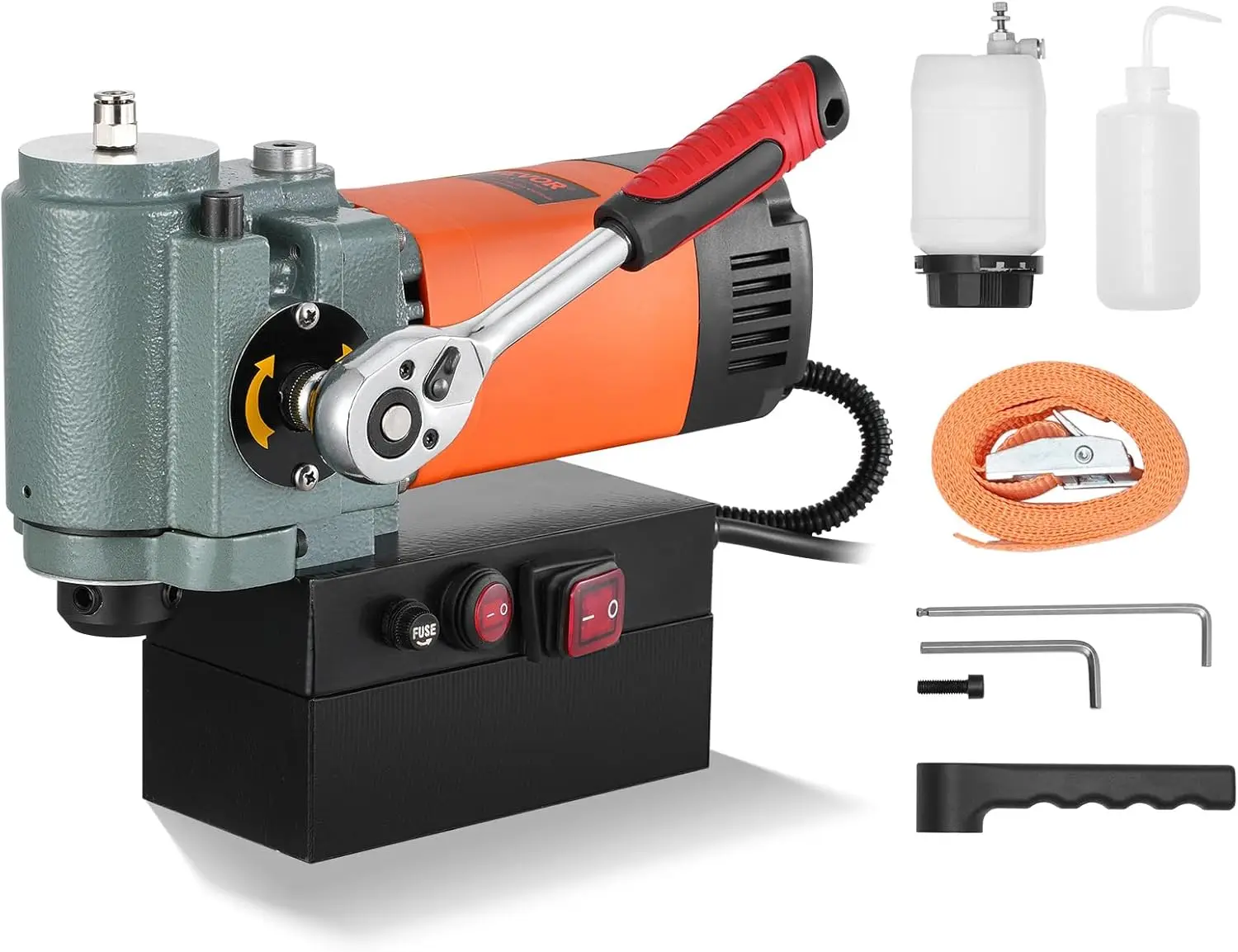 Low Profile Magnetic Drill Press, 1300W Mag Drill, Light Weight Portable Mag Drilling Machine with Cooling Device and Overload P
Low Profile Magnetic Drill Press, 1300W Mag Drill, Light Weight Portable Mag Drilling Machine with Cooling Device and Overload P