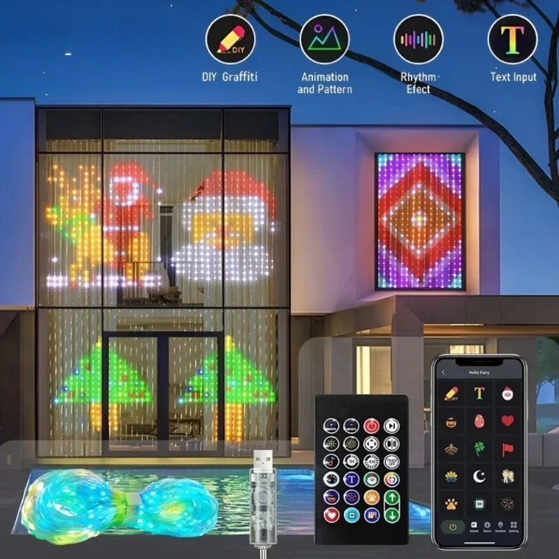 Светодиодный светильник для штор RGBIC, гирлянда с дистанционным управлением через приложение, синхронизация музыки, USB-разъем, светильник для штор для украшения комнатных штор
Светодиодный светильник для штор RGBIC, гирлянда с дистанционным управлением через приложение, синхронизация музыки, USB-разъем, светильник для штор для украшения комнатных штор