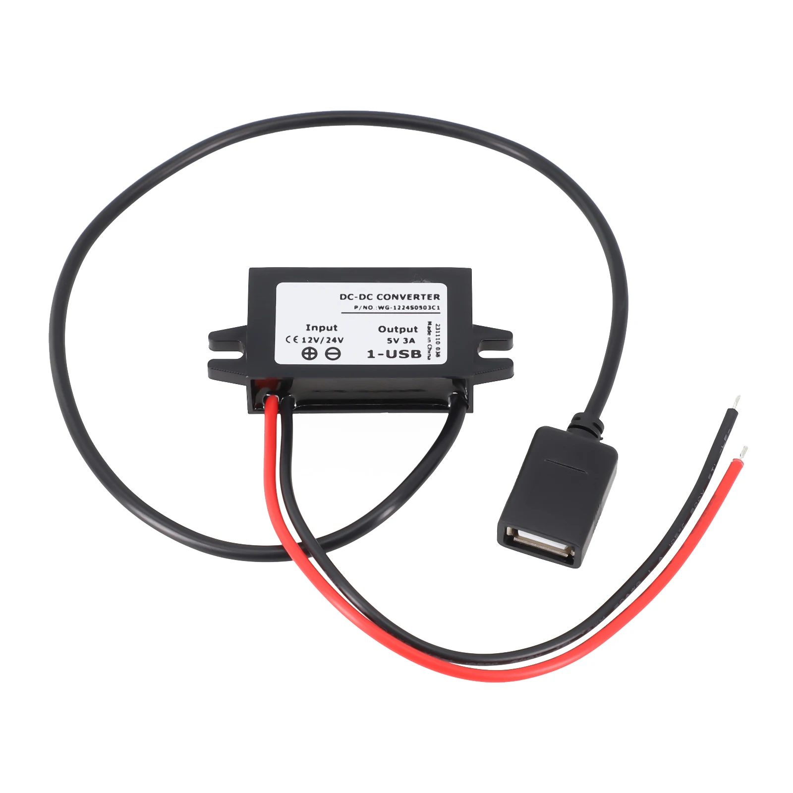 1pc Converter WG-1224S0503C1 USB Converter 12V24V To 5V3A Car Charger Adapter DC DC Step Down Power Converter Accessories
1pc Converter WG-1224S0503C1 USB Converter 12V24V To 5V3A Car Charger Adapter DC DC Step Down Power Converter Accessories