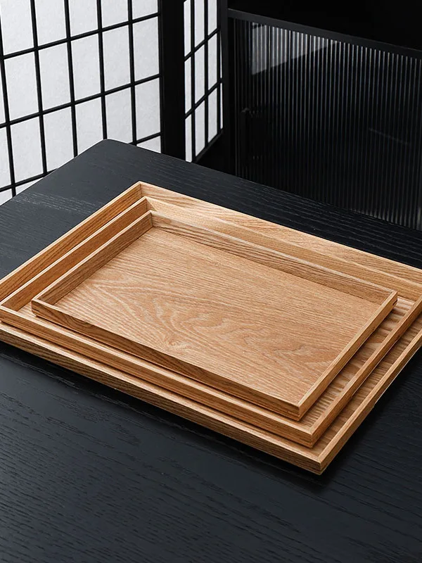 Japanese Sle Wooden Rectangular Tray with Rim for Home Use Storage Plate Dining Cake Dert Coffee Tea Serving Tray
Japanese Sle Wooden Rectangular Tray with Rim for Home Use Storage Plate Dining Cake Dert Coffee Tea Serving Tray