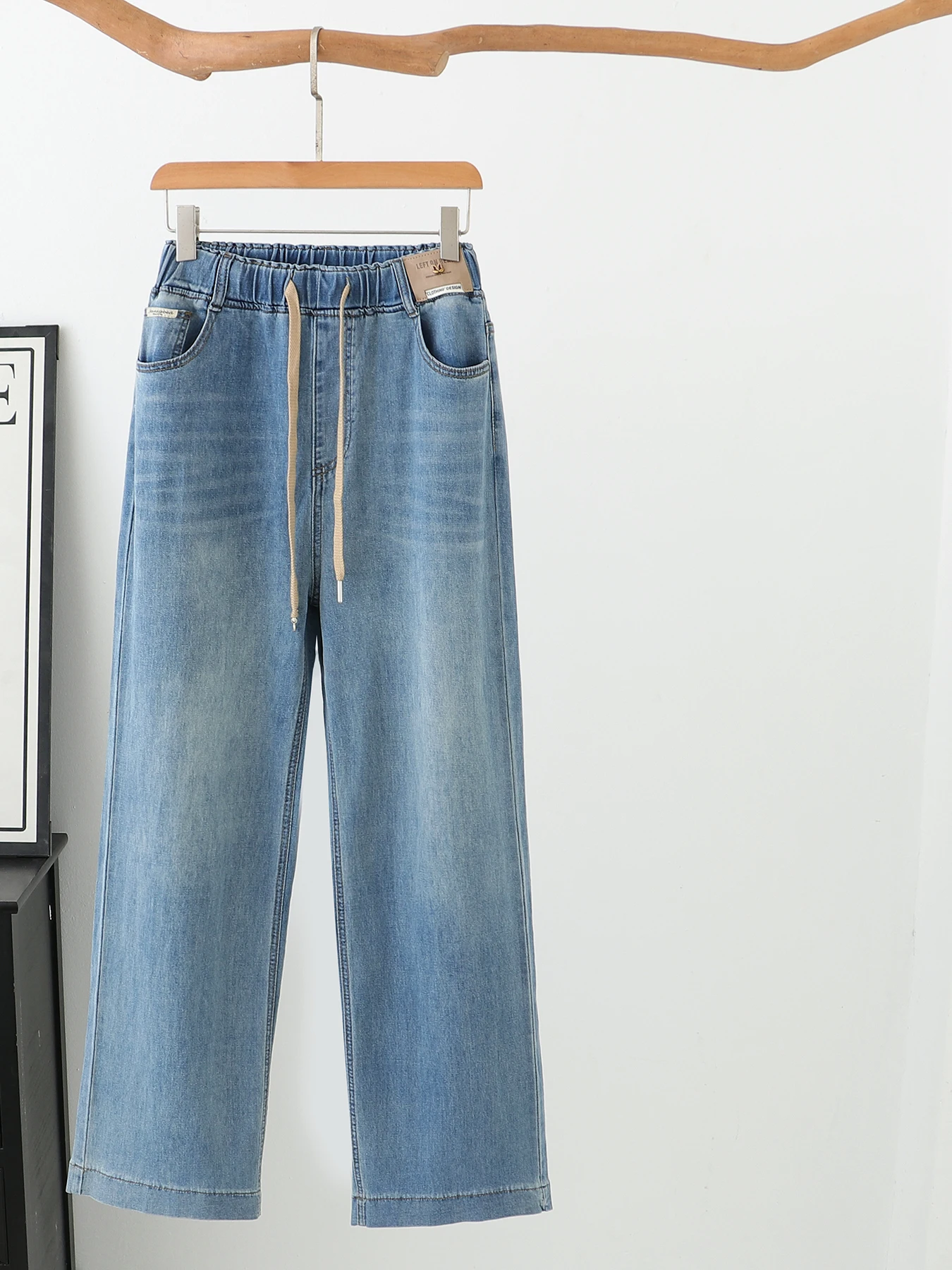 High Waist Straight Leg Denim Jeans plus Size Spring New Style Women's Light Blue Slimming Wide Leg Long Pants Drawstring
High Waist Straight Leg Denim Jeans plus Size Spring New Style Women's Light Blue Slimming Wide Leg Long Pants Drawstring