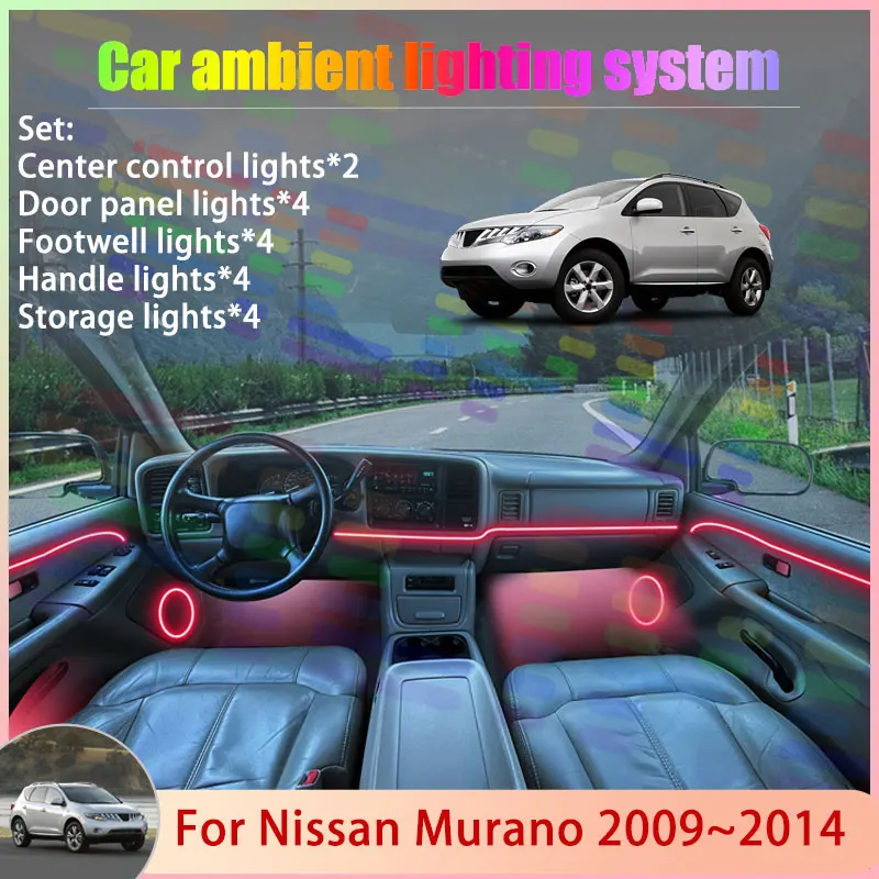 For Nissan Murano 2009~2014 Z51 MK2 2/18 in 1 Car Atmosphere Light Lamp RGB Shade Ensemble Streamer Atmosphere Set Auto Parts
For Nissan Murano 2009~2014 Z51 MK2 2/18 in 1 Car Atmosphere Light Lamp RGB Shade Ensemble Streamer Atmosphere Set Auto Parts