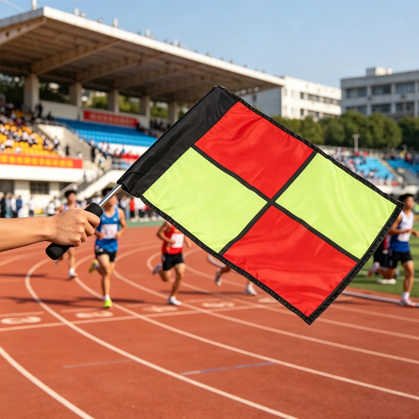 2Pcs Soccer Referee Flags Set Checkered Football Linesman Flags Non-Slip Grip Professional Referee Equipment for Competition
2Pcs Soccer Referee Flags Set Checkered Football Linesman Flags Non-Slip Grip Professional Referee Equipment for Competition