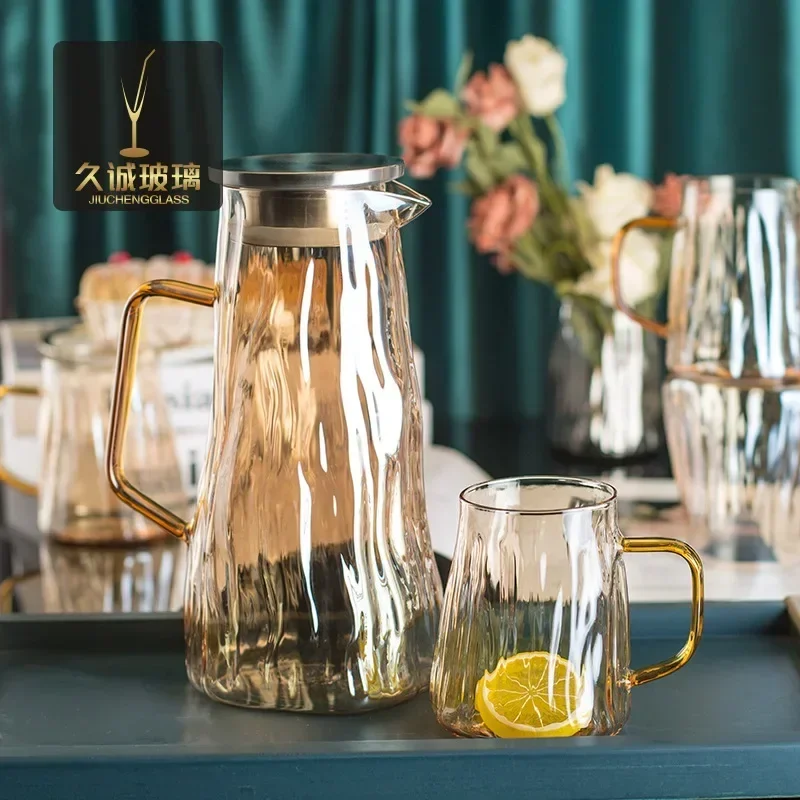 Light Luxury Bark Pattern Cold Water Bottle, Large Capacity, Heat-Resistant, Cold Water Pot,Household High Temperature Resistant
Light Luxury Bark Pattern Cold Water Bottle, Large Capacity, Heat-Resistant, Cold Water Pot,Household High Temperature Resistant