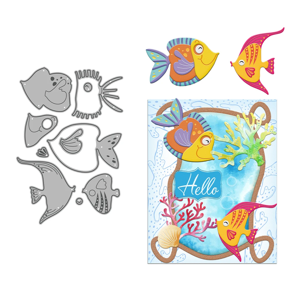 MangoCraft Little Marine Fish Cutting Dies DIY Scrapbooking Supplies Metal Dies Knife Mold For Card Making Crafts Albums Decor
MangoCraft Little Marine Fish Cutting Dies DIY Scrapbooking Supplies Metal Dies Knife Mold For Card Making Crafts Albums Decor