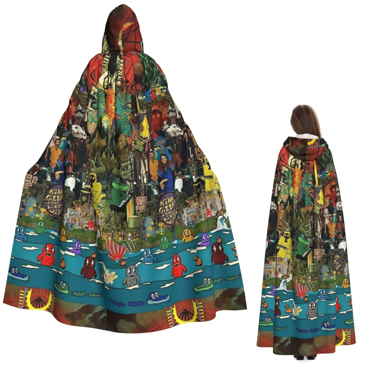 King Gizzard And The Lizard Wizard Long Hooded Cloak Witch Medieval Costume Cosplay Cape HalloweenParty Adult Unisex
King Gizzard And The Lizard Wizard Long Hooded Cloak Witch Medieval Costume Cosplay Cape HalloweenParty Adult Unisex
