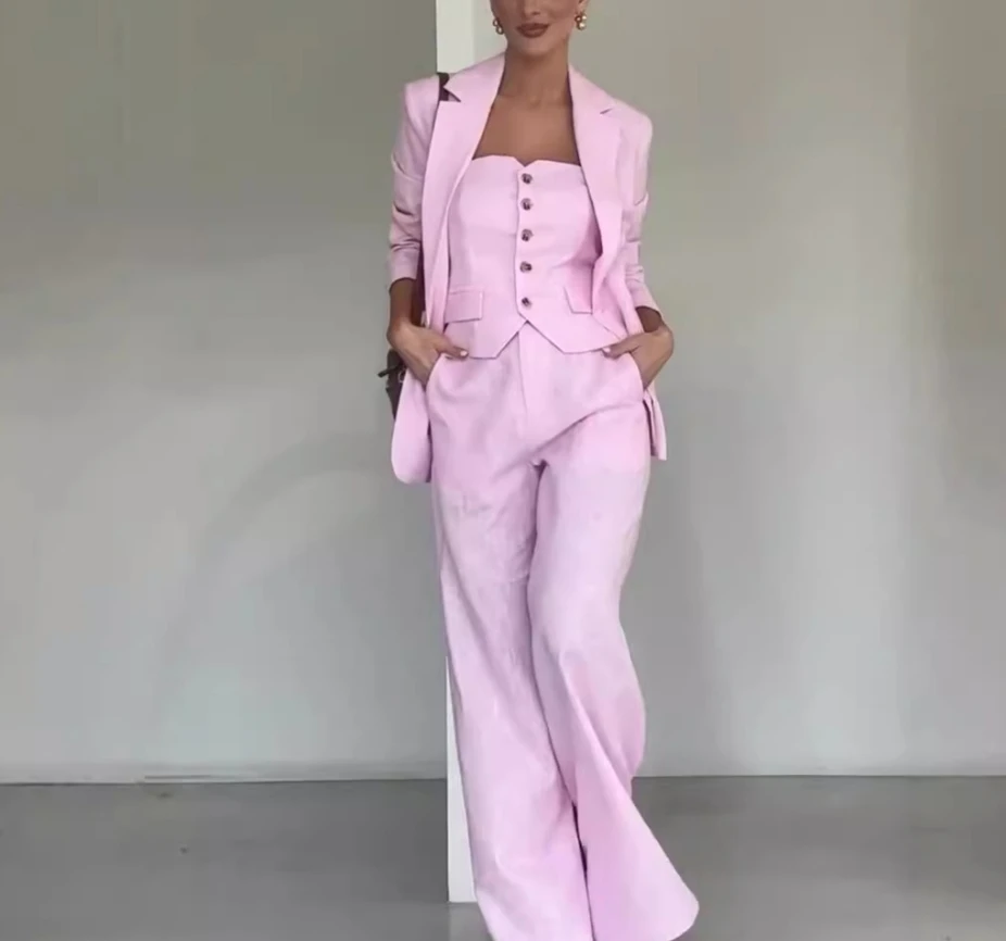 Women's fashionable temperament commuting casual strapless temperament commuting suit three piece set 2024 autumn new item
Women's fashionable temperament commuting casual strapless temperament commuting suit three piece set 2024 autumn new item