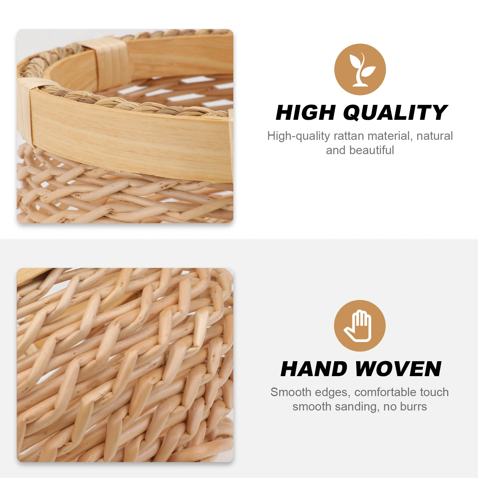 Rattan Fruit Basket Home Storage Woven Decorative Bread Holder Natural H made Round Kitchen Pantry Office Hotel Supermarket
Rattan Fruit Basket Home Storage Woven Decorative Bread Holder Natural H made Round Kitchen Pantry Office Hotel Supermarket
