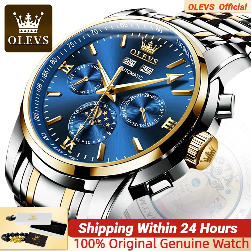 OLEVS Mens Automatic Watches Mechanical Movement Luxury Stainless Steel Waterproof HD Luminous Day-Date-Month Men Watch Gift
OLEVS Mens Automatic Watches Mechanical Movement Luxury Stainless Steel Waterproof HD Luminous Day-Date-Month Men Watch Gift