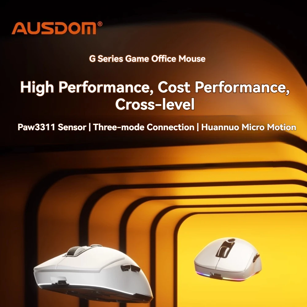 AUSODM G04 Wireless Tri-mode Game Office Mouse PAW3311 6-speed DPI Custom Right-handed E-sports Game Office Lightweight Mouse
AUSODM G04 Wireless Tri-mode Game Office Mouse PAW3311 6-speed DPI Custom Right-handed E-sports Game Office Lightweight Mouse