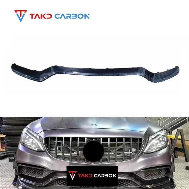TAKD Dry Carbon Fiber Car Front Bumper Middle Lip Spoiler For Mercedes Benz AMG C63 W205 4doors 2015-2021
TAKD Dry Carbon Fiber Car Front Bumper Middle Lip Spoiler For Mercedes Benz AMG C63 W205 4doors 2015-2021