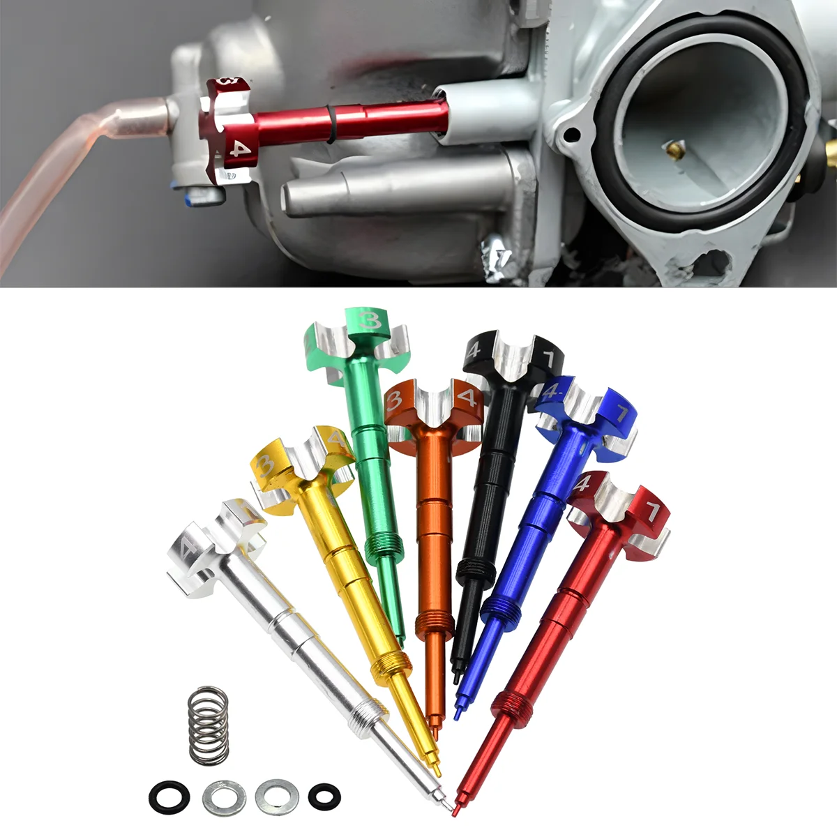 For Motorcycle ATV Dirt Bikes Keihin FCR MX Carbs Carby Motor 4 Stroke Easy Adjustable Air Carburetor Fuel Mixture Screw
For Motorcycle ATV Dirt Bikes Keihin FCR MX Carbs Carby Motor 4 Stroke Easy Adjustable Air Carburetor Fuel Mixture Screw