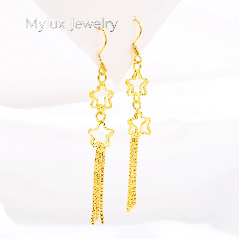 Mylux Jewelry High-quality 9999 gold earrings for women, tassel earrings, goddess earrings 24K pure gold jewelry simple fashion
Mylux Jewelry High-quality 9999 gold earrings for women, tassel earrings, goddess earrings 24K pure gold jewelry simple fashion