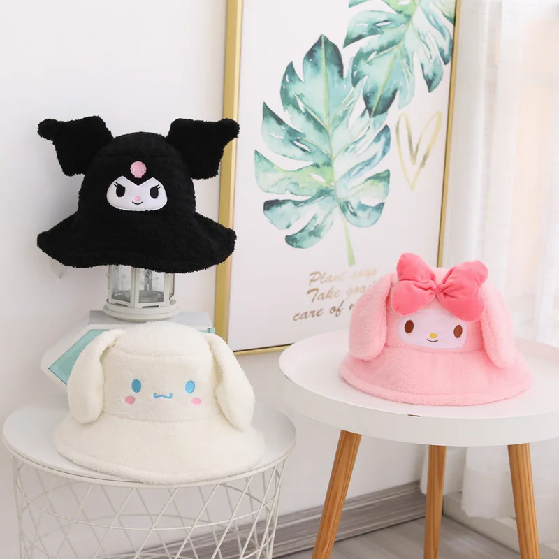 Sanrio Kuromi My Melody Cinnamoroll Bucket Hat Plush Fisherman Caps Winter Thicken Warm Women Washbasin Cap Girls Birthday Gift
Sanrio Kuromi My Melody Cinnamoroll Bucket Hat Plush Fisherman Caps Winter Thicken Warm Women Washbasin Cap Girls Birthday Gift