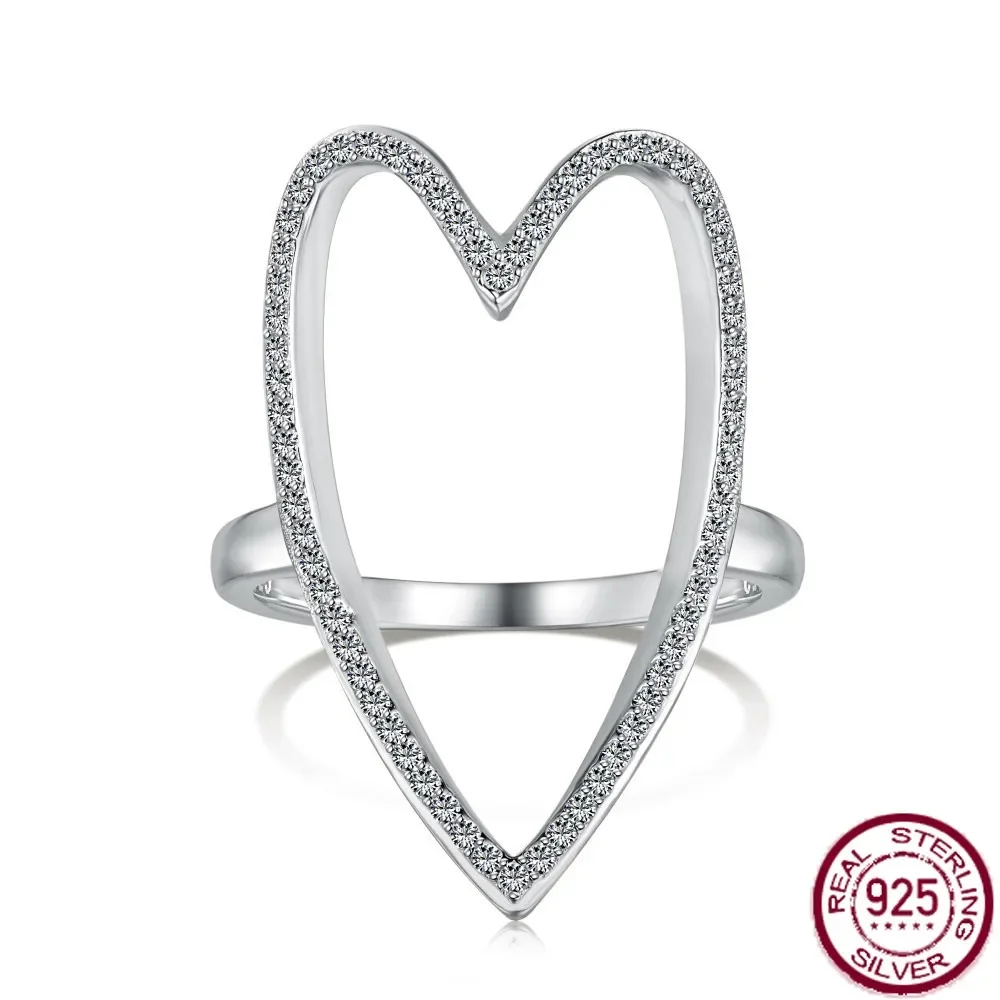 New S925 Sterling Silver Women's Love Hollow Ring with Full Zircon Inlaid Personalized Design Women's Handicraft Wedding Jewelry
New S925 Sterling Silver Women's Love Hollow Ring with Full Zircon Inlaid Personalized Design Women's Handicraft Wedding Jewelry