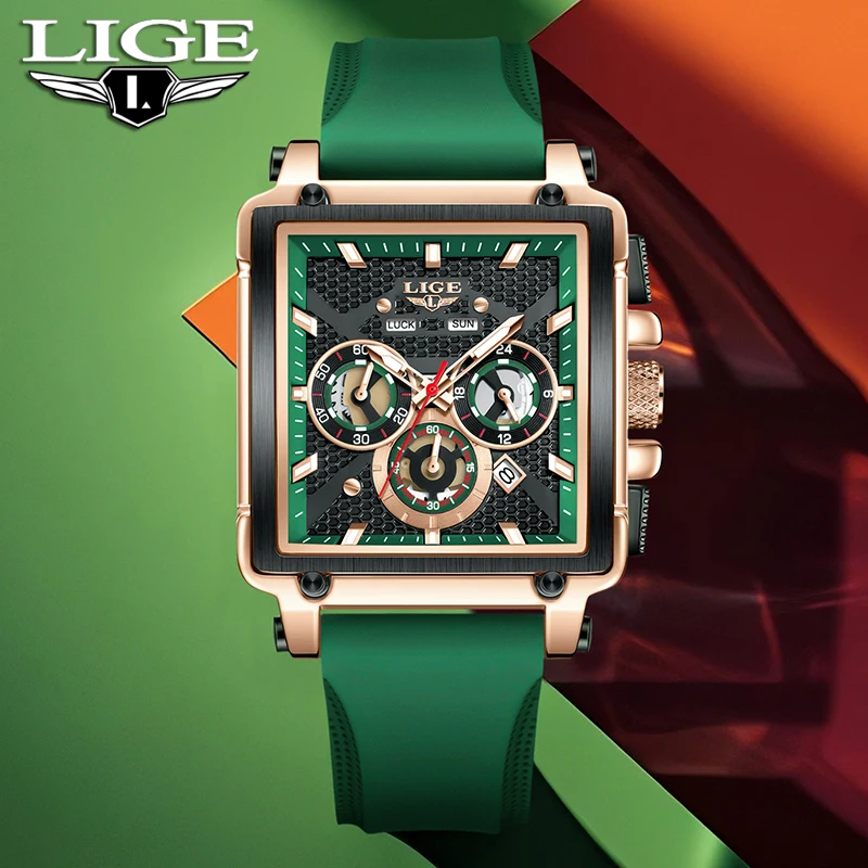 LIGE 2025 новые квадратные часы мужские модные военные роскошные мужские часы 30 м водостойкий хронограф кварцевые наручные часы Reloj Hombre 
LIGE 2025 новые квадратные часы мужские модные военные роскошные мужские часы 30 м водостойкий хронограф кварцевые наручные часы Reloj Hombre