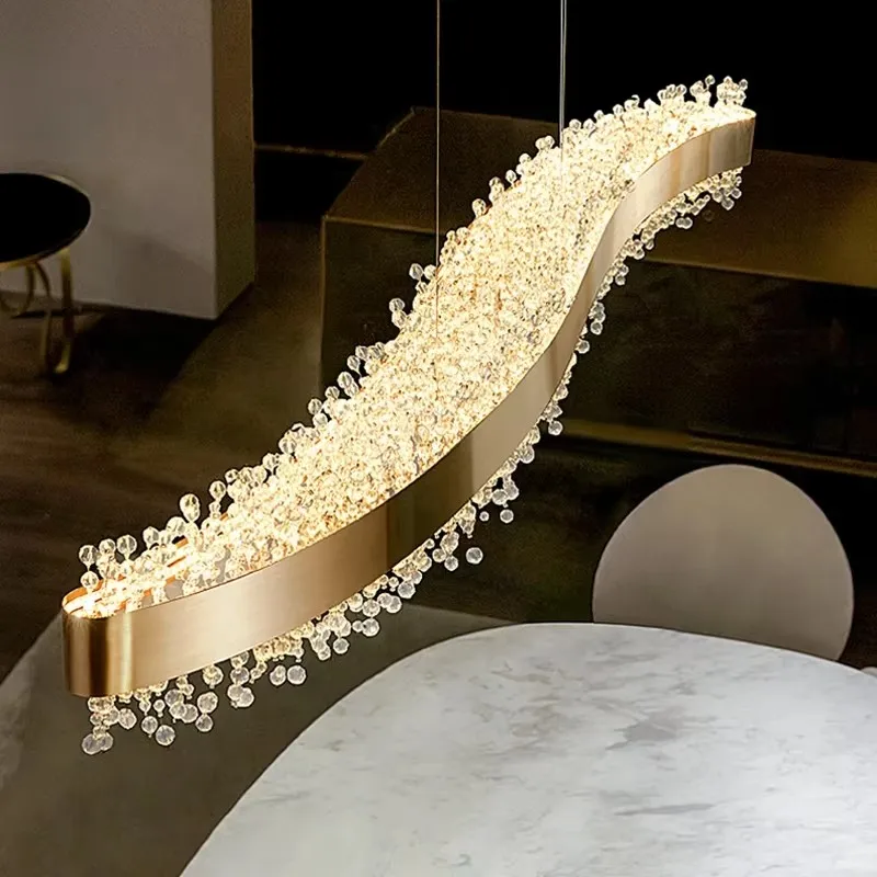 Restaurant Crystal Chandelier Italian Light Luxury Dining Table Lighting Postmodern Minimalist Creative Dining Room Chandelier
Restaurant Crystal Chandelier Italian Light Luxury Dining Table Lighting Postmodern Minimalist Creative Dining Room Chandelier
