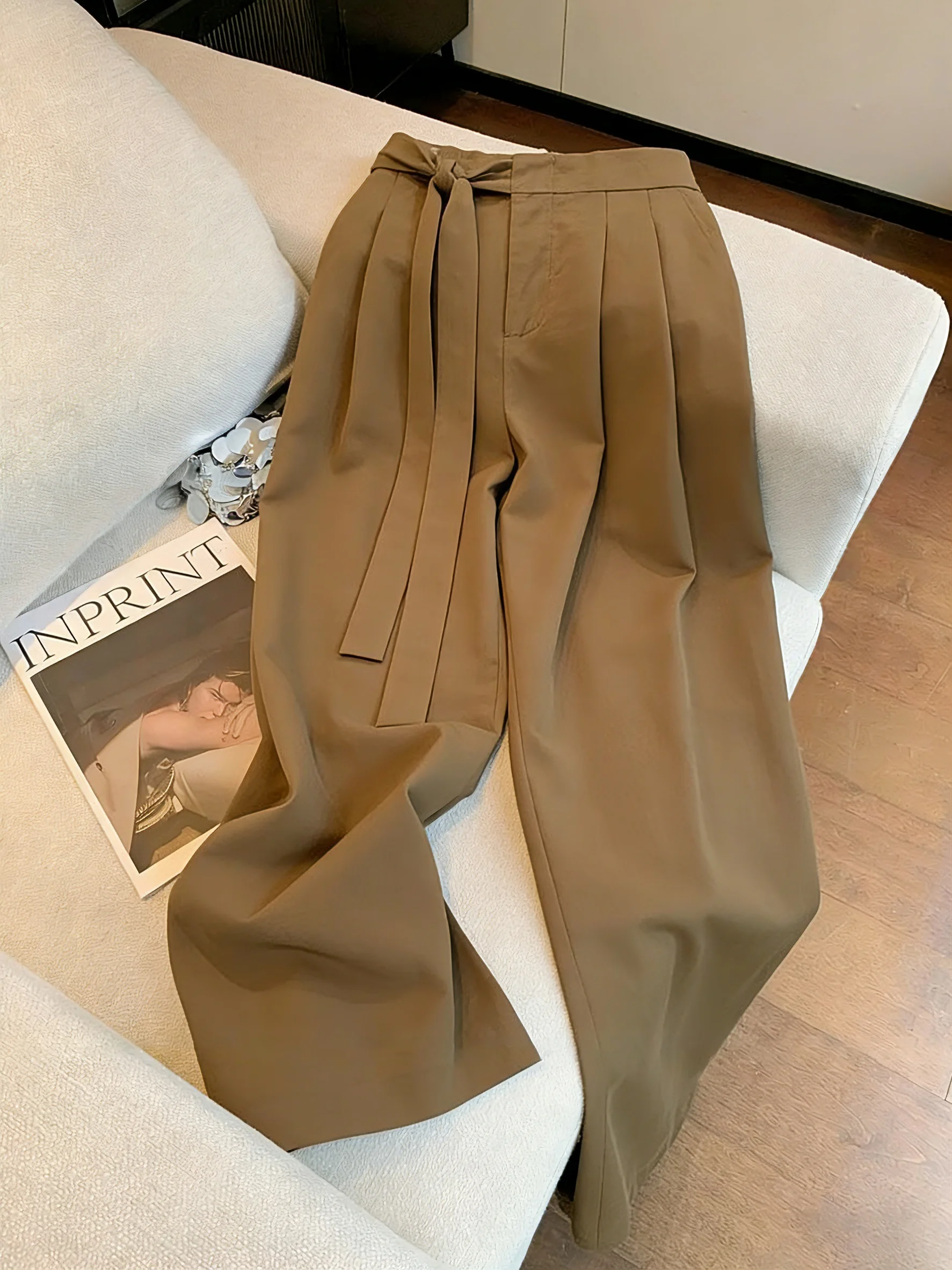 High Waist Loose Wide Leg Suit Pants Men Women Casual Loose Fit High Waist Fashionable Summer Versatile Trousers
High Waist Loose Wide Leg Suit Pants Men Women Casual Loose Fit High Waist Fashionable Summer Versatile Trousers