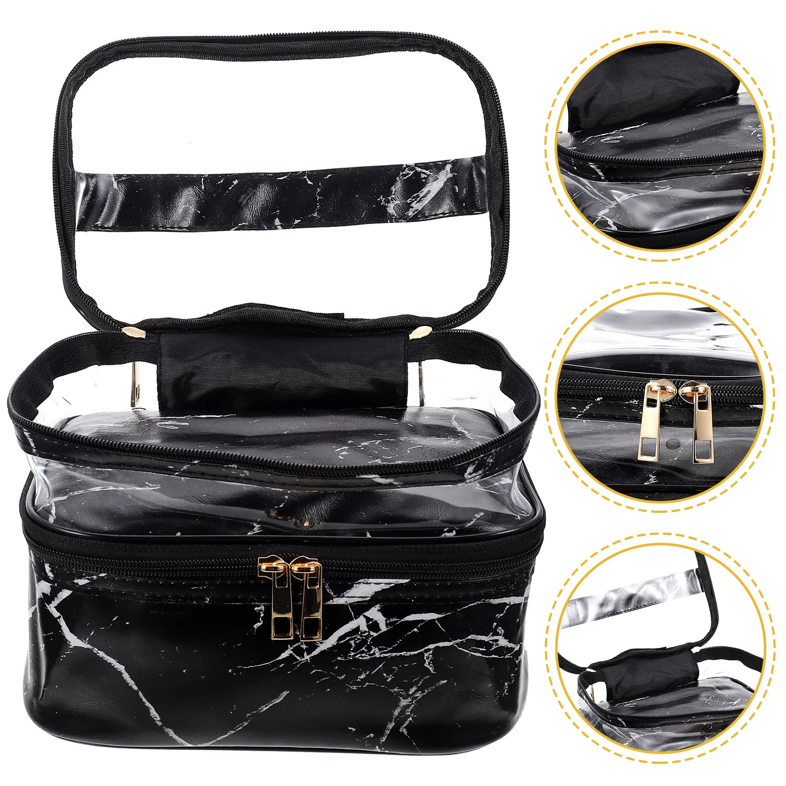 Handle Toiletries Bag Zipper Cosmetics Organizer Durable Practical Travel Skincare Pouch Match Simple Opening
Handle Toiletries Bag Zipper Cosmetics Organizer Durable Practical Travel Skincare Pouch Match Simple Opening