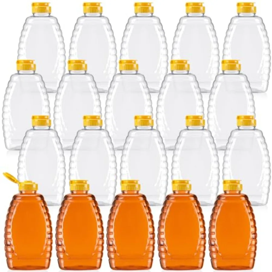 20 Pieces 32 oz Plastic Honey Jars Clear Plastic Honey Bottles with Lids Container Dispenser with Flip Lid Empty Squeeze Bottle
20 Pieces 32 oz Plastic Honey Jars Clear Plastic Honey Bottles with Lids Container Dispenser with Flip Lid Empty Squeeze Bottle