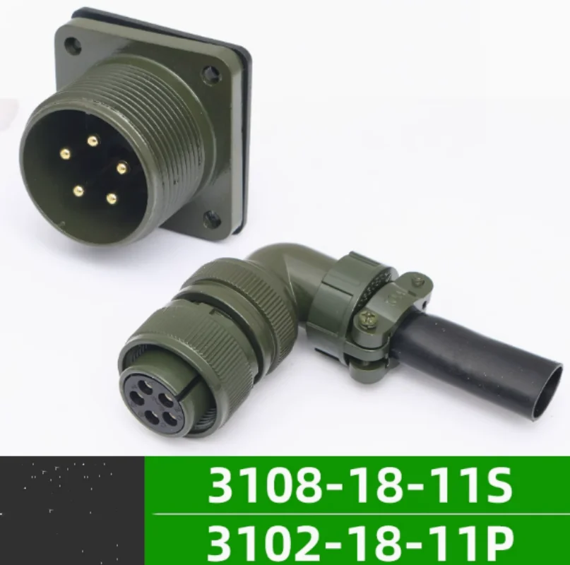 2pcs 5015 military standard waterproof aviation plug socket 5-core MS3108A18-11S MS3102A18-11P
2pcs 5015 military standard waterproof aviation plug socket 5-core MS3108A18-11S MS3102A18-11P