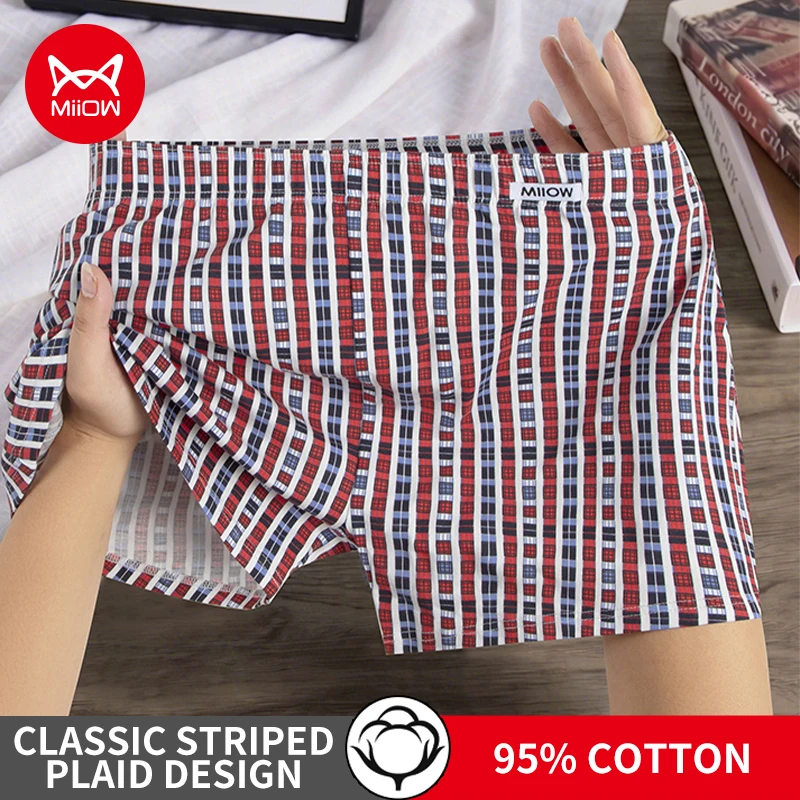 MiiOW 2Pcs Cotton Men Underwear Boxers Breathable Men's Panties Large Size Shorts Underpants Mens Fashion Striped Home Aro Pants
MiiOW 2Pcs Cotton Men Underwear Boxers Breathable Men's Panties Large Size Shorts Underpants Mens Fashion Striped Home Aro Pants