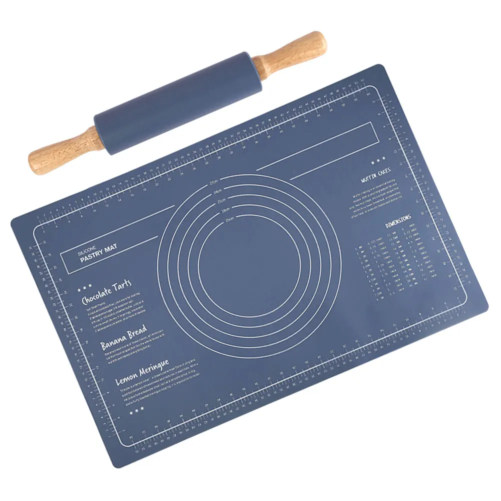 1 set Silicone Kneading Mat Anti-Slip Bread Baking Dough Rolling Pastry Kitchen Multi-Function Reusable Embossed Scale for Pizza
1 set Silicone Kneading Mat Anti-Slip Bread Baking Dough Rolling Pastry Kitchen Multi-Function Reusable Embossed Scale for Pizza