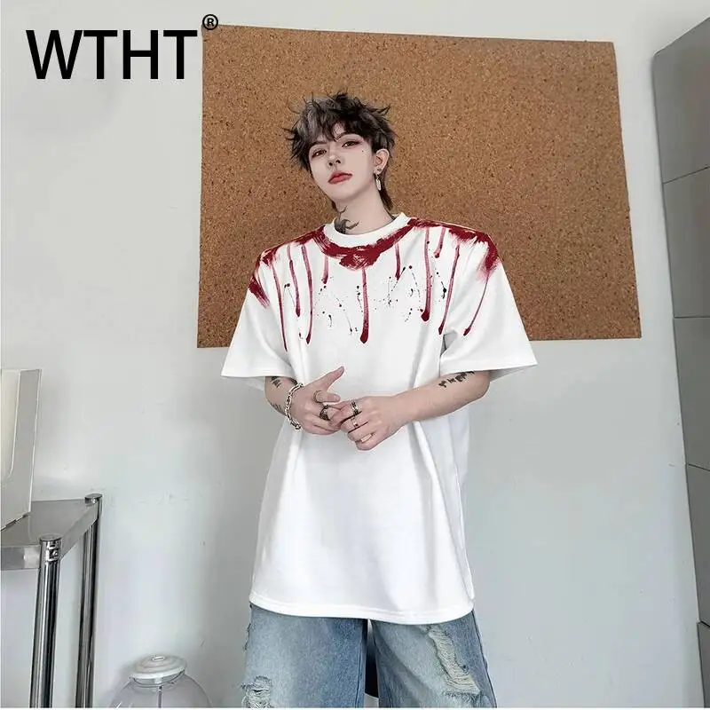 WTHT Fashion Men's Graffiti Contrast Color Design Loose T-shirts Vintage High Street Short Sleeves Tops Male 2026 Summer 2A3100
WTHT Fashion Men's Graffiti Contrast Color Design Loose T-shirts Vintage High Street Short Sleeves Tops Male 2026 Summer 2A3100