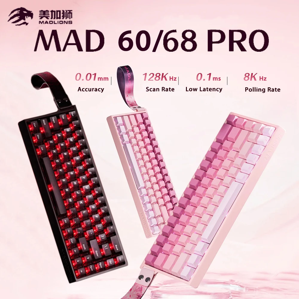 MADLIONS MAD 60/68 HE Mechanical Keyboard Magnetic Switch Rapid Trigger 8K RGB Gaming Keyboard Valorant Gamer PC Accessories
MADLIONS MAD 60/68 HE Mechanical Keyboard Magnetic Switch Rapid Trigger 8K RGB Gaming Keyboard Valorant Gamer PC Accessories