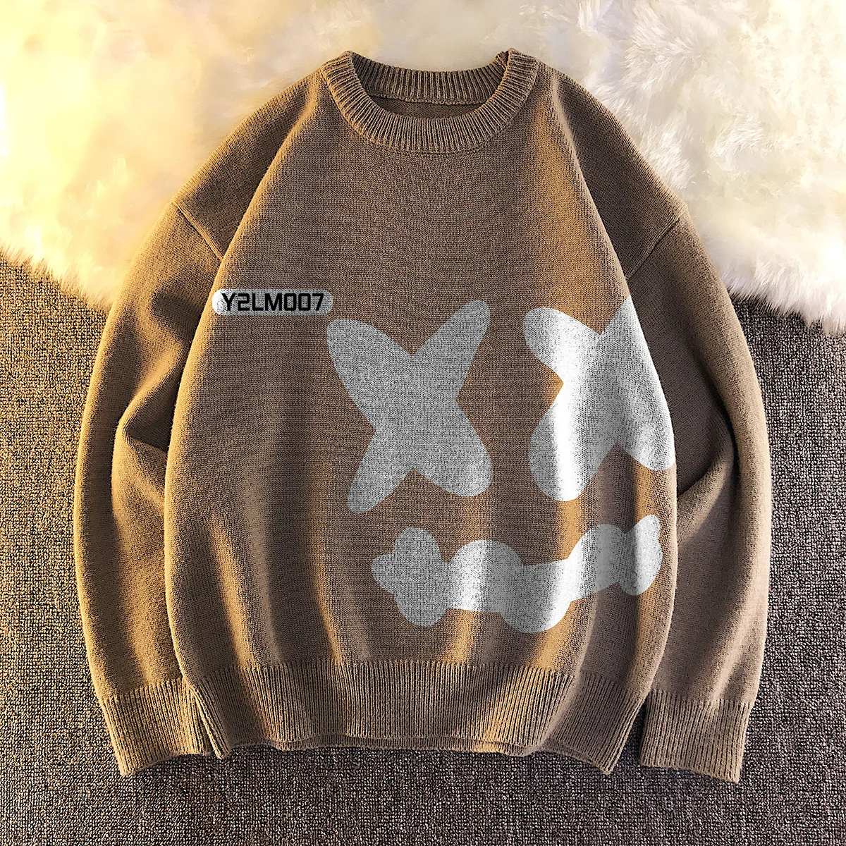 Удобный теплый вязаный свитер для подростков, весенне-осенний, свободный, модный, в стиле lazy, с длинными рукавами, круглым вырезом, пуловер
Удобный теплый вязаный свитер для подростков, весенне-осенний, свободный, модный, в стиле lazy, с длинными рукавами, круглым вырезом, пуловер