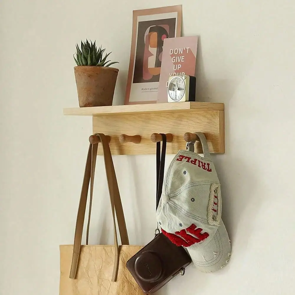 Coat Rack ,Coat Hooks, WallMounted Wooden Hook Rack, WallMounted Shelves Are Very Suitable Walnut Colored Finish1
Coat Rack ,Coat Hooks, WallMounted Wooden Hook Rack, WallMounted Shelves Are Very Suitable Walnut Colored Finish1