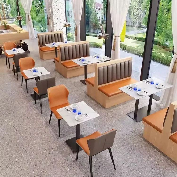 Custom Modern Wood Restaurant Booth Sofa Cafe Bench Seating Restaurant Marble Tables and Chairs Sets for Coffee Shop Furniture
Custom Modern Wood Restaurant Booth Sofa Cafe Bench Seating Restaurant Marble Tables and Chairs Sets for Coffee Shop Furniture